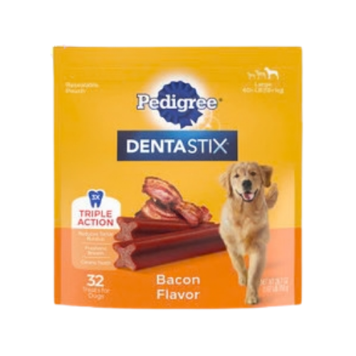 Pedigree Dentastix Large Bacon Flavor Dental Treats 32 ct