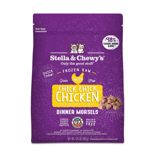Stella & Chewy's Chicken Raw Dinner Morsels Frozen Cat Food 1.25 lb