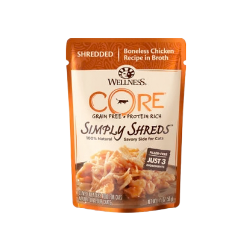 Wellness CORE Simply Shreds Grain-Free Chicken Wet Cat Food Topper