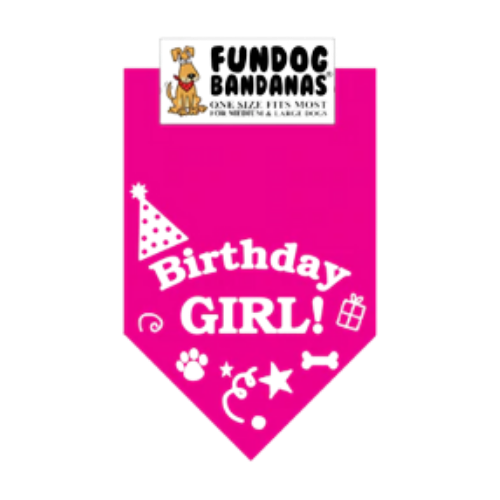 Fun Dog Bandanas Birthday Gird Pet Bandana 