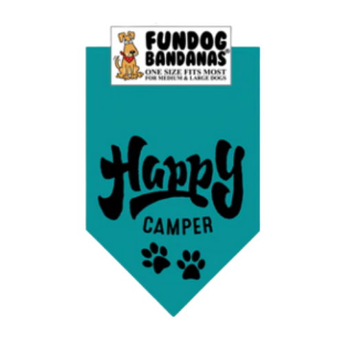 Fun Dog Bandanas Happy Camper Pet Bandana 