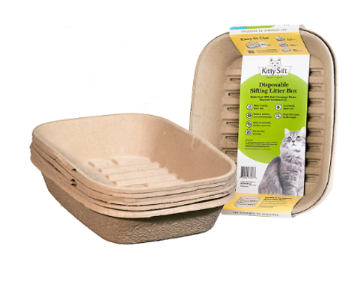 Kitty Sift Disposable Sifting Cat Litter Box, 3 pack 