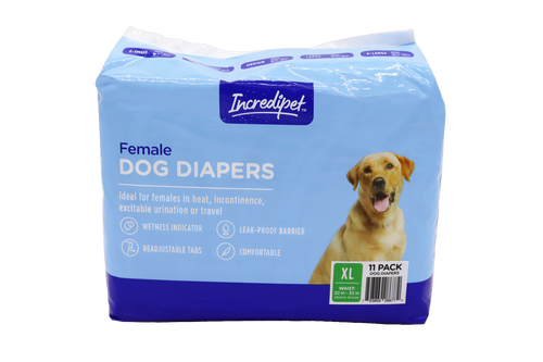 Incredipet Extra Large Disposable Female Dog Diapers 11 pk