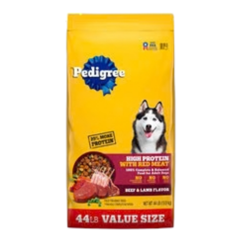 Pedigree High Protein Beef & Lamb Flavor Adult Dry Dog Food 44 lb