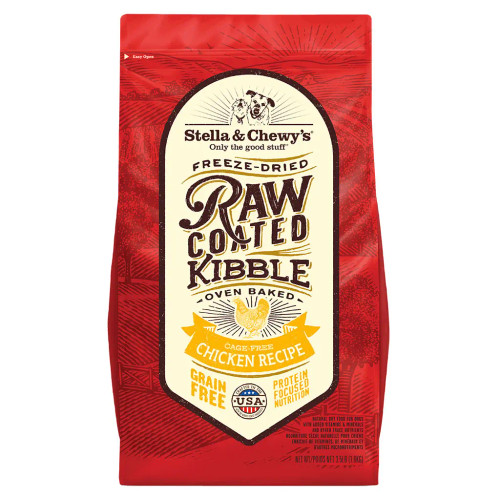 Stella & Chewy's Raw Coated Kibble Cage-Free Chicken Grain-Free Dry Dog Food 22 lb
