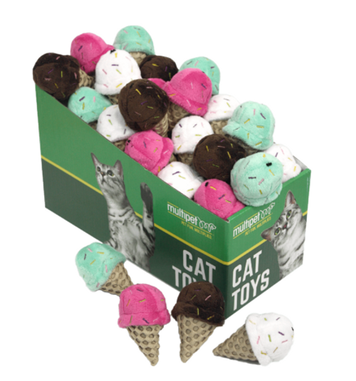 Multipet Ice Cream Cat Toy 