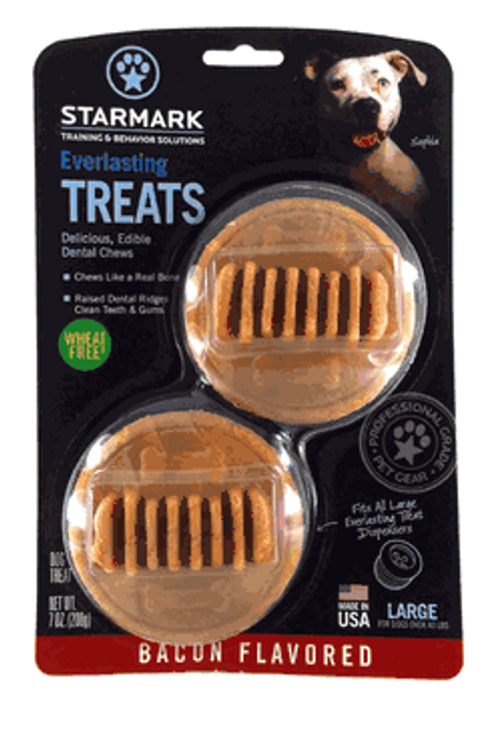 Starmark Everlasting Bacon Flavored Treats with Dental Ridges for Dogs