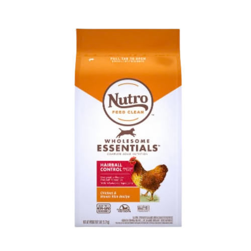 Nutro Hairball Control Farm-Raised Chicken & Brown Rice Adult Dry Cat Food 5 lb