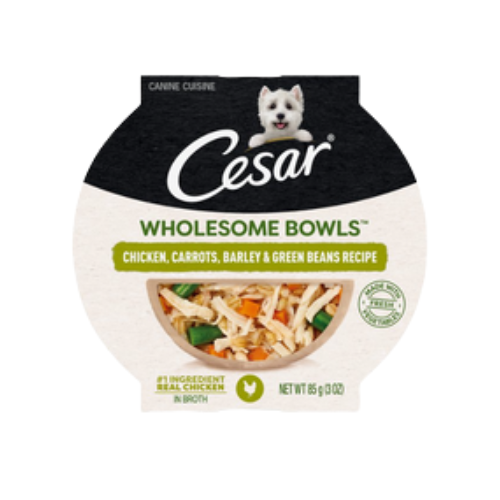 Cesar Wholesome Bowls Chicken, Carrots, Barley & Green Beans Recipe Wet Dog Food