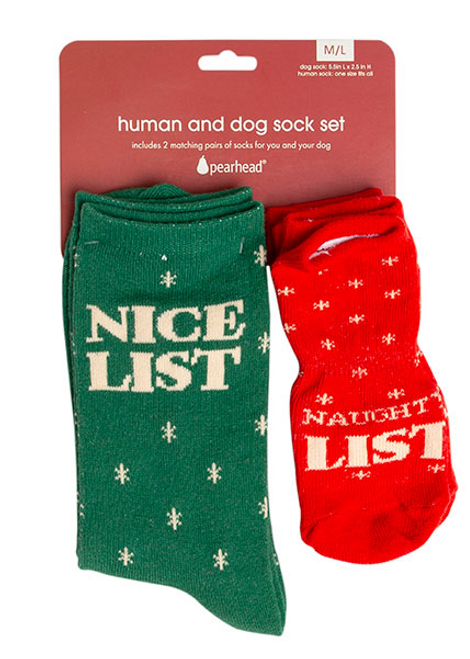 Pearhead Holiday Naughty or Nice Sock Set 