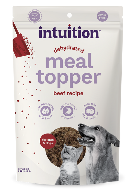Intuition Dehydrated Grain-Free Beef Recipe Meal Topper for Dogs & Cats 8 oz
