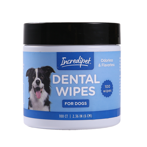 Incredipet Dental Wipes for Dogs, 100 ct 