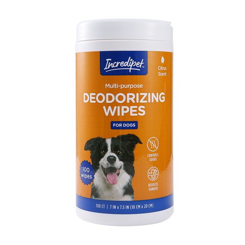 Incredipet Deodorizing Wipes for Dogs, 100 ct 