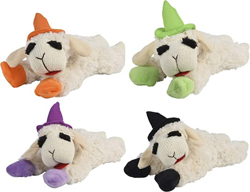 Multipet Halloween Witch Lamb Chop Dog Toy 10.5 in