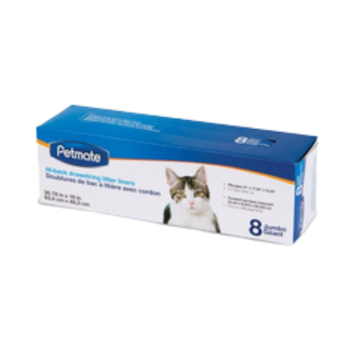 Petmate Hi Back Litter Pan Liner, Jumbo 8 ct