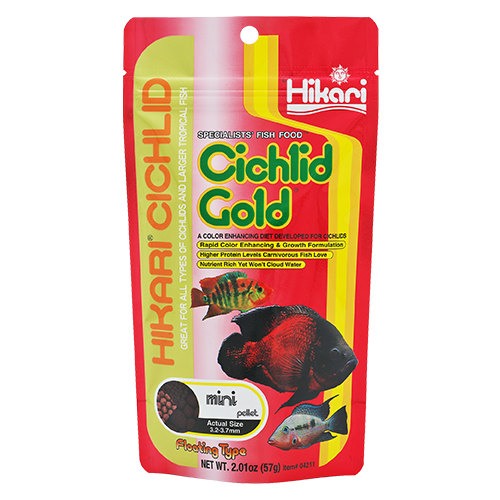 Hikari Cichlid Gold Mini Pellet Fish Food 2 oz