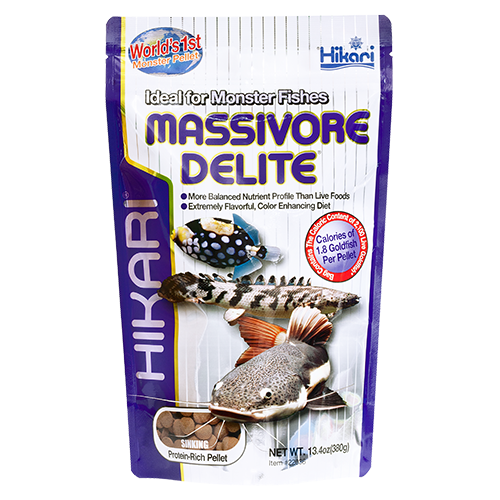 Hikari Massivore Delite Sinking Fish Food Monster Pellets 13.2 oz