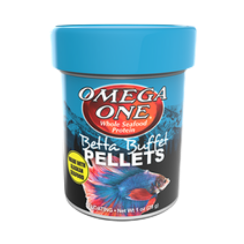 Omega One Betta Buffet Fish Food Pellets 1 oz