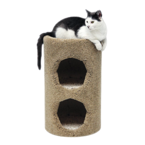 Beatrise 2-Story Carpeted Cat Condo 