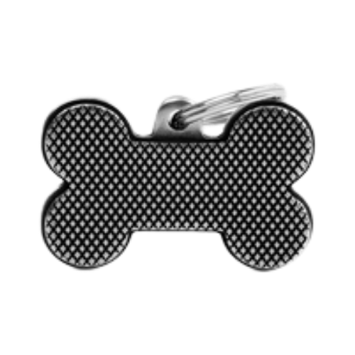Myfamily Large Bone Shaped Bronx Rhombus Personalized Dog ID Tag 