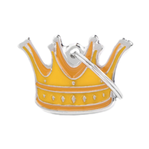 Myfamily Enamel Crown Personalized Dog ID Tag 