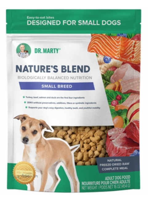 Dr. Marty Freeze- Dried Raw Nature's Blend Small Breed Dog Food 16 oz
