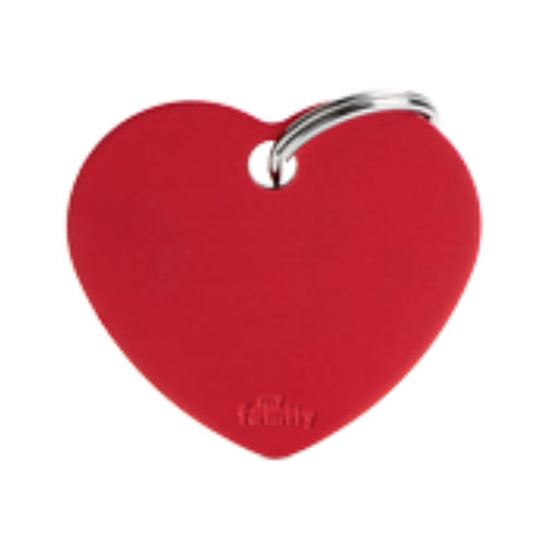 Myfamily Big Heart Anodized Aluminum Personalized Dog ID Tag