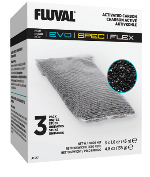 Fluval Spec/Evo/Flex Replacement Carbon 3 pk