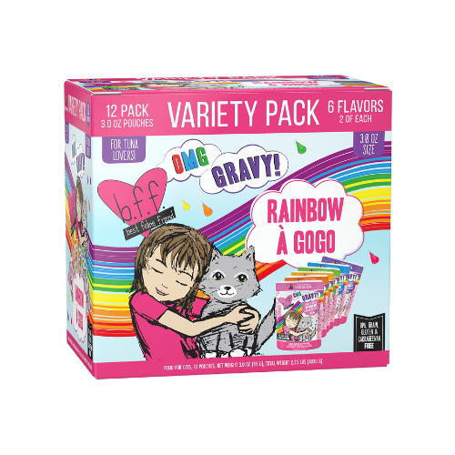 Weruva B.F.F. OMG! Rainbow A Gogo Wet Cat Food Variety Pack 12 ct