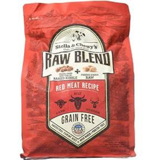 Stella & Chewy's Wild Raw Blend Kibble Grain-Free Red Meat Recipe Dry Dog Food 3.5 lb