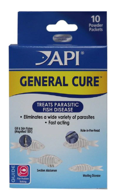 Api General Cure Freshwater & Saltwater Aquarium Parasitic Treatment 10 ct