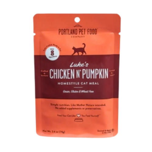 Portland Pet Food Company Luke's Chicken N' Pumpkin Cat Meal Pouch