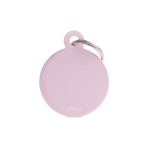 Myfamily Big Round Anodized Aluminum Personalized Dog ID Tag