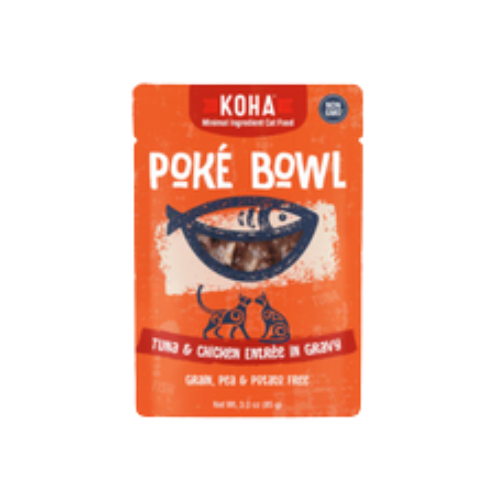Koha Poke Bowl Tuna & Chicken Entrée in Gravy for Adult Cats