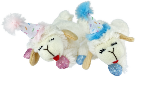 Multipet Lamb Chop Birthday Cat Toy 4 in