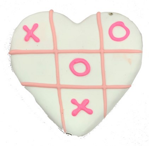Pawsitively Gourmet Tic Tac Paw Heart Valentine's Day Dog Cookie 