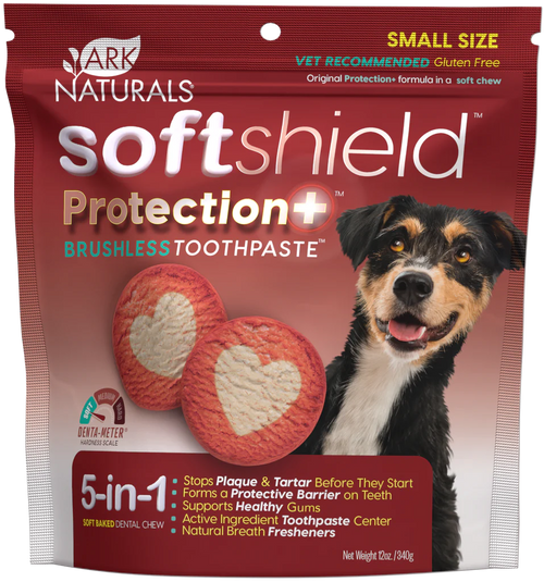 Ark Naturals Brushless Toothpaste Soft Shield Protection+ Small Dental Dog Treats 12 oz