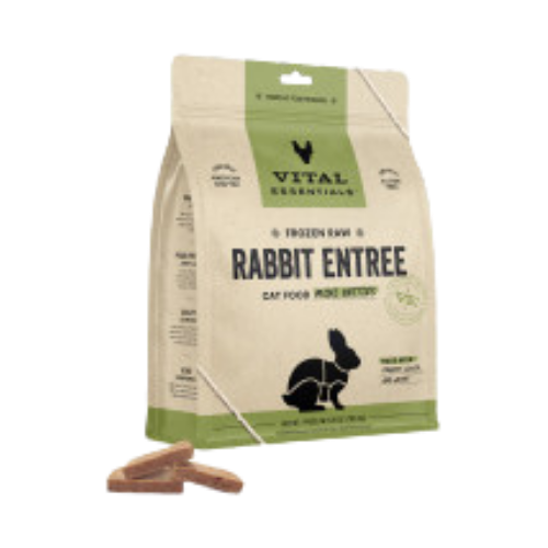 Vital Essentials Rabbit Patties Frozen Grain-Free Cat Food 28 oz