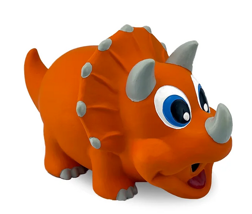 Petsport Naturflex Triceratops Latex Dog Toy 4 in