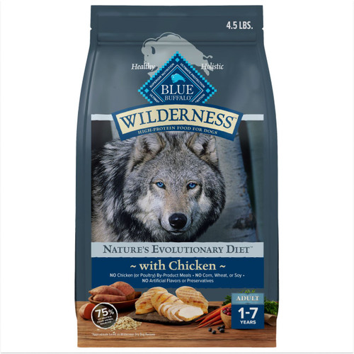 Blue Buffalo Wilderness Nature's Evolutionary Diet with Chicken & Wholesome Grains Adult Recipe Dry Dog Food Blue Buffalo Wilderness Nature's Evolutionary Diet with Chicken & Wholesome Grains Adult Recipe Dry Dog Food