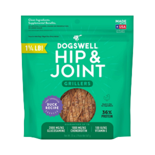 Dogswell Grillers Hip & Joint Grain-Free Duck Recipe Dog Treats 20 oz