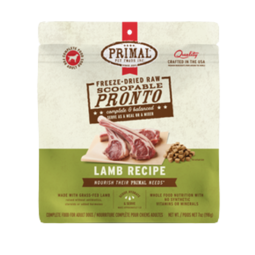 Primal Raw Pronto Lamb Recipe Freeze-Dried Dog Food 7 oz