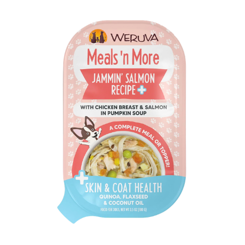 Weruva Meals 'N More Jammin' Salmon + Skin & Coat with Chicken Breast & Salmon in Pumpkin Soup Wet Dog Food