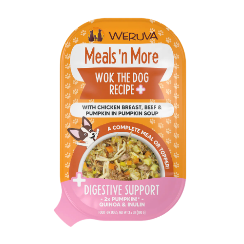 Weruva Meals 'N More Wok The Dog + Digestive Support with Chicken Breast, Beef & Pumpkin in Pumpkin Soup Wet Dog Food