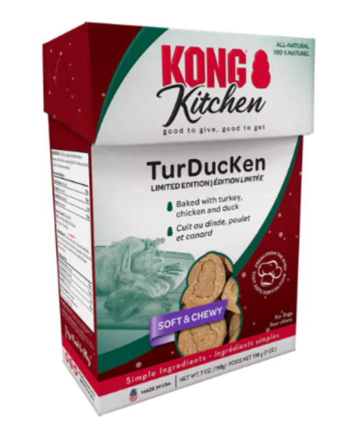 Kong Holiday Turducken Chewy Dog Treats 7 oz