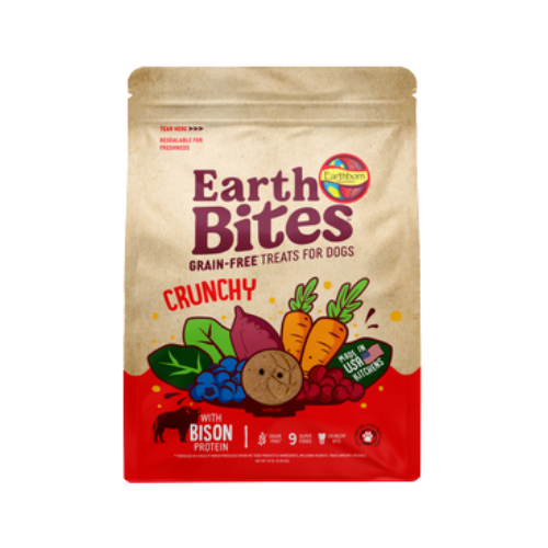 Earthborn EarthBites Grain-Free Bison & Pumpkin Recipe Crunchy Dog Treats 10 oz