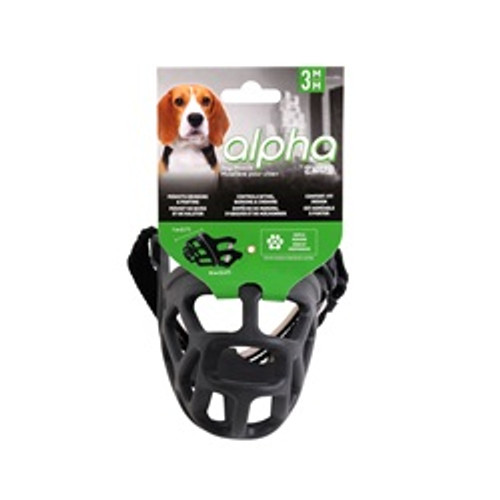 Zeus Alpha TPR Muzzle for Dogs, Comfort Fit Design Prevents Biting, Barking & Chewing