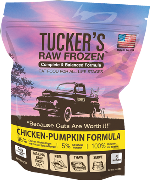 Tucker's Chicken & Pumpkin Raw Frozen Cat Food 24 oz