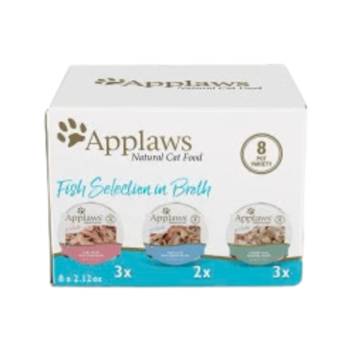 Applaws Fish Selection in Broth Pot Cat Variety Pack 8 ct