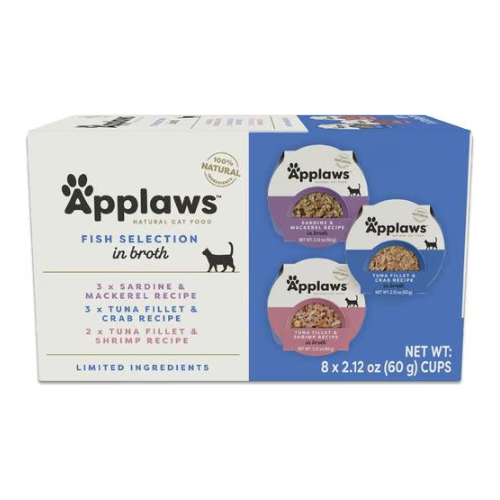 Applaws Fish Selection in Broth Pot Cat Variety Pack 8 ct